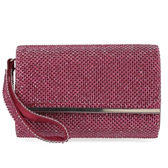 INC INTERNATIONAL CONCEPTS Soft Ajae Ruched Shoulder Bag purse, wallet, fuchsia - Picture 1 of 6